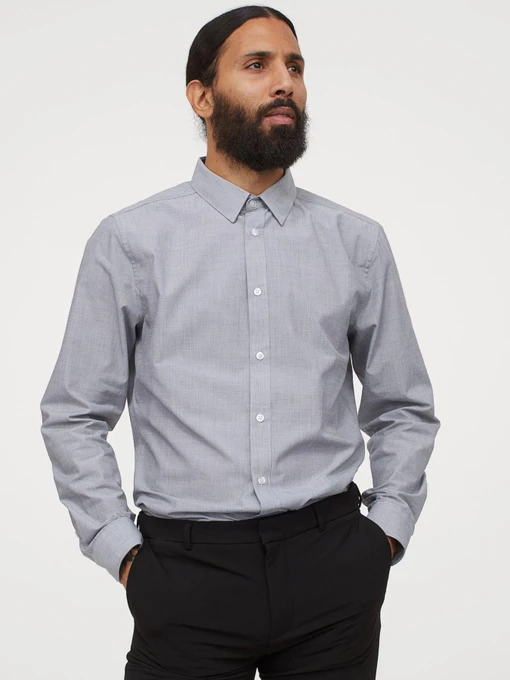 Сорочки H&M модель 7817581sm_Серый Фото