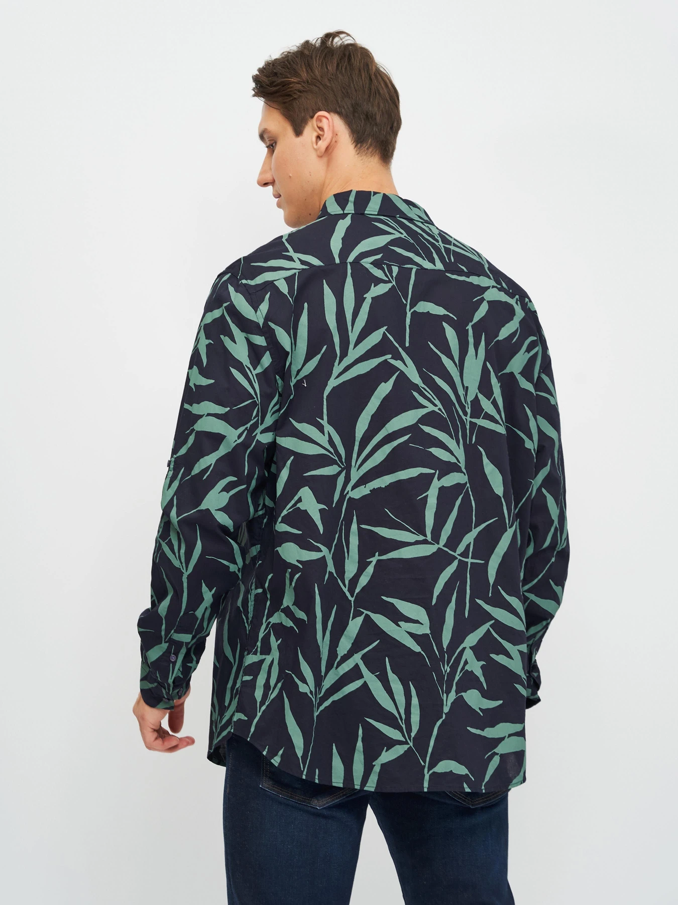 Рубашки H&M модель 5016191sm_сине-зеленый Фото