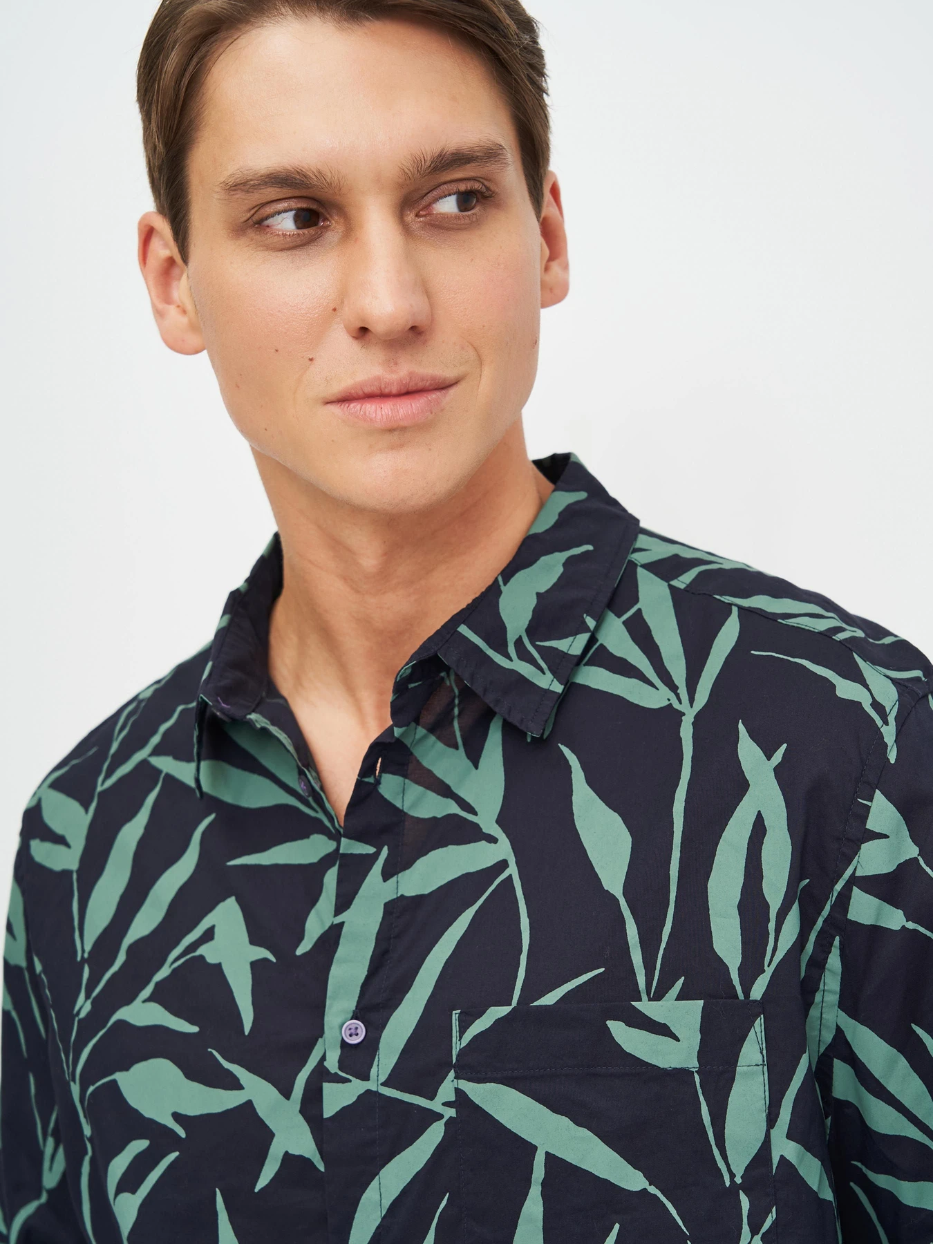 Рубашки H&M модель 5016191sm_сине-зеленый Фото