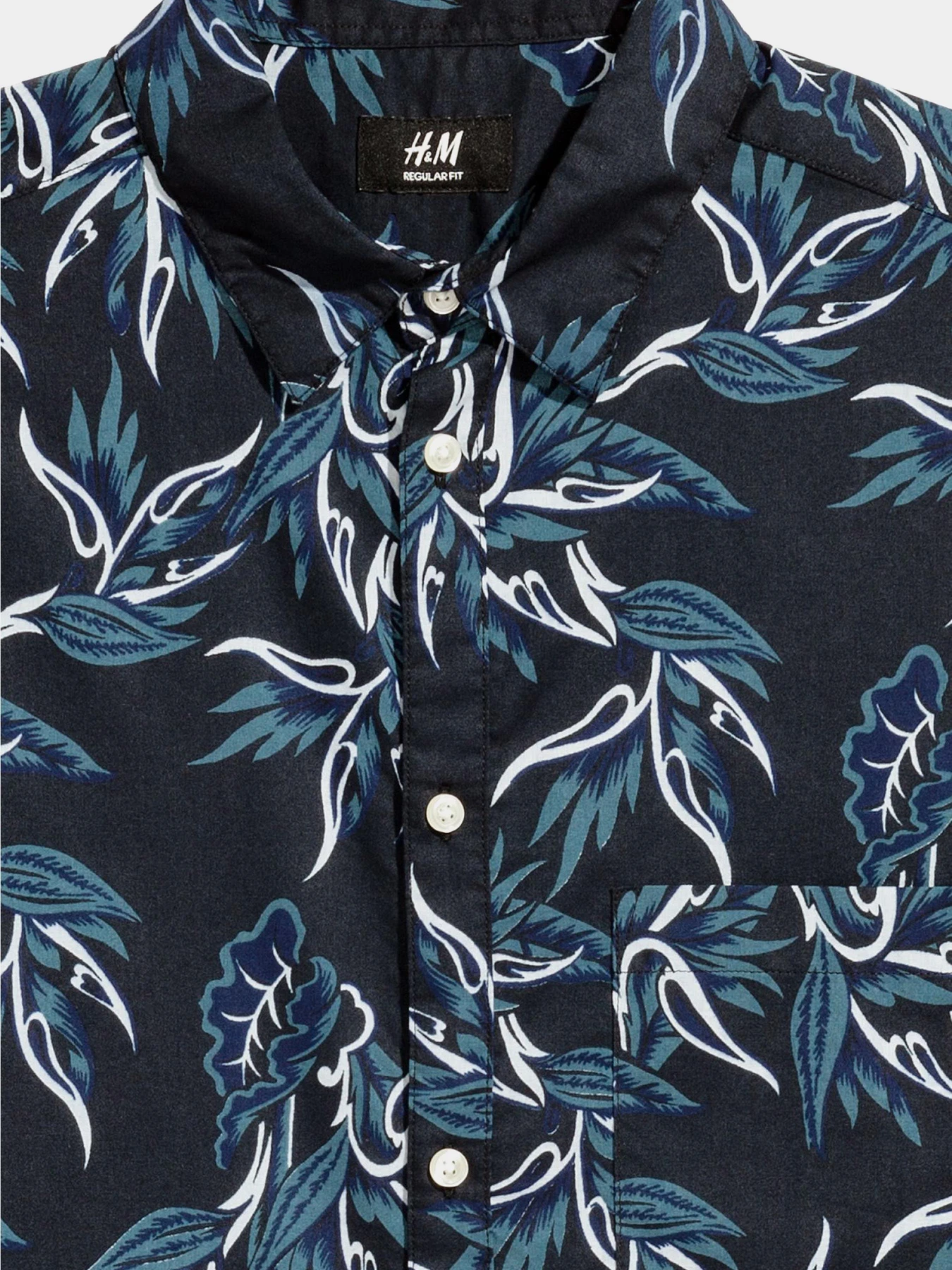 Рубашки H&M модель 5016196RP12_темно-синий с рисунком Фото