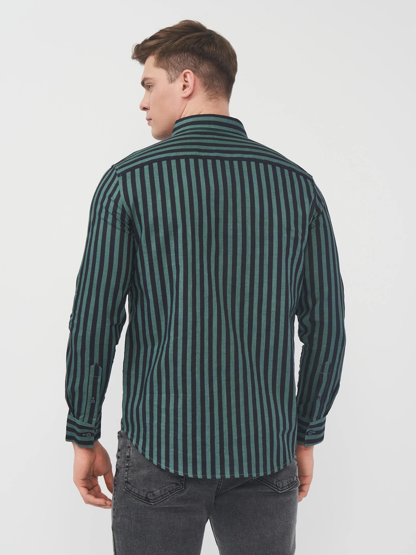 Рубашки H&M модель 6953220abr_черно-зеленый Фото