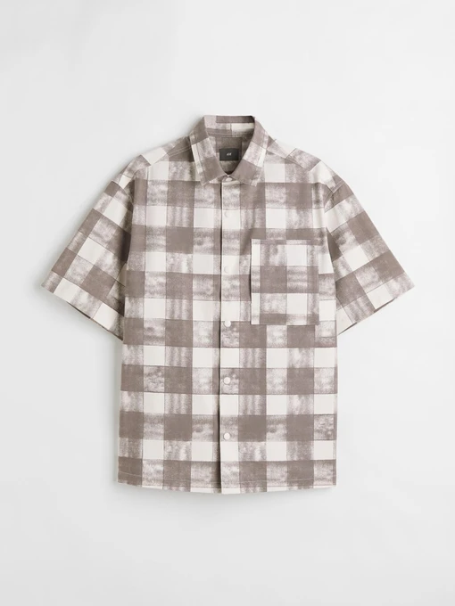Сорочки H&M модель 1073353arl_Серо-бежевый Фото