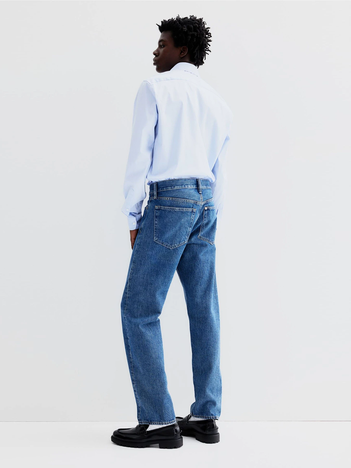 Рубашки H&M модель 8418087wer_Светло-голубой Фото