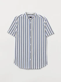 Рубашки H&M модель 7350941wer_Бело-черно-синий Фото