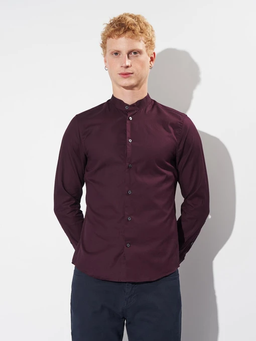 Рубашки H&M модель 7378000wer_Бордовый Фото