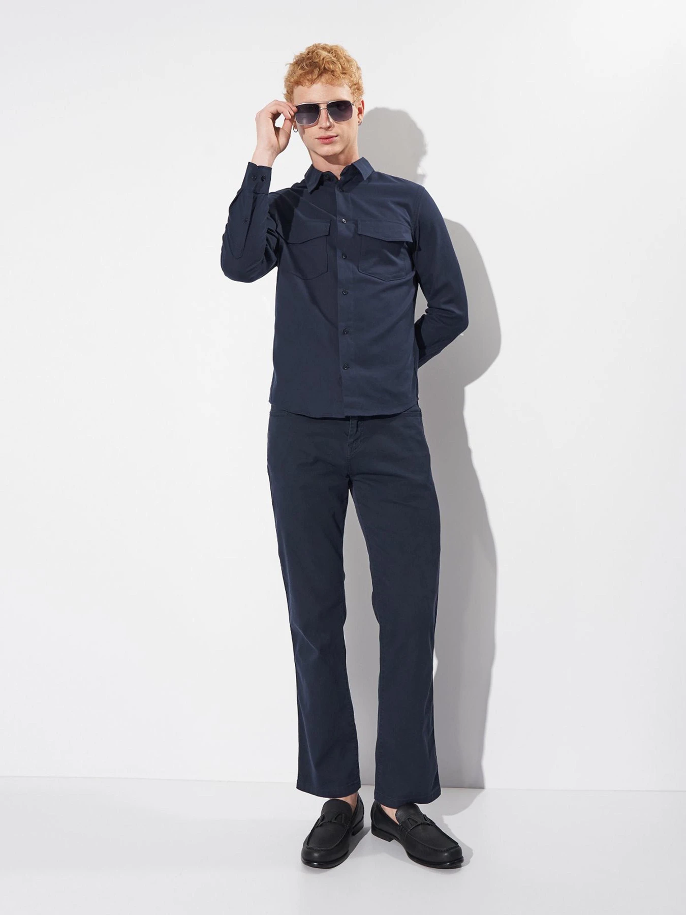 Рубашки H&M модель 8918502wer_Темно-синий Фото