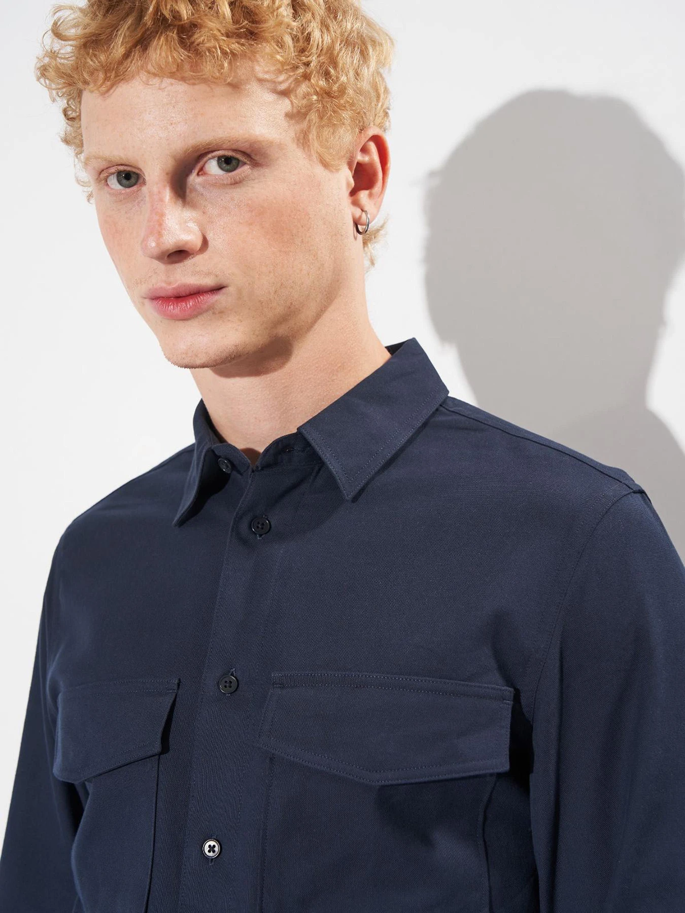 Рубашки H&M модель 8918502wer_Темно-синий Фото