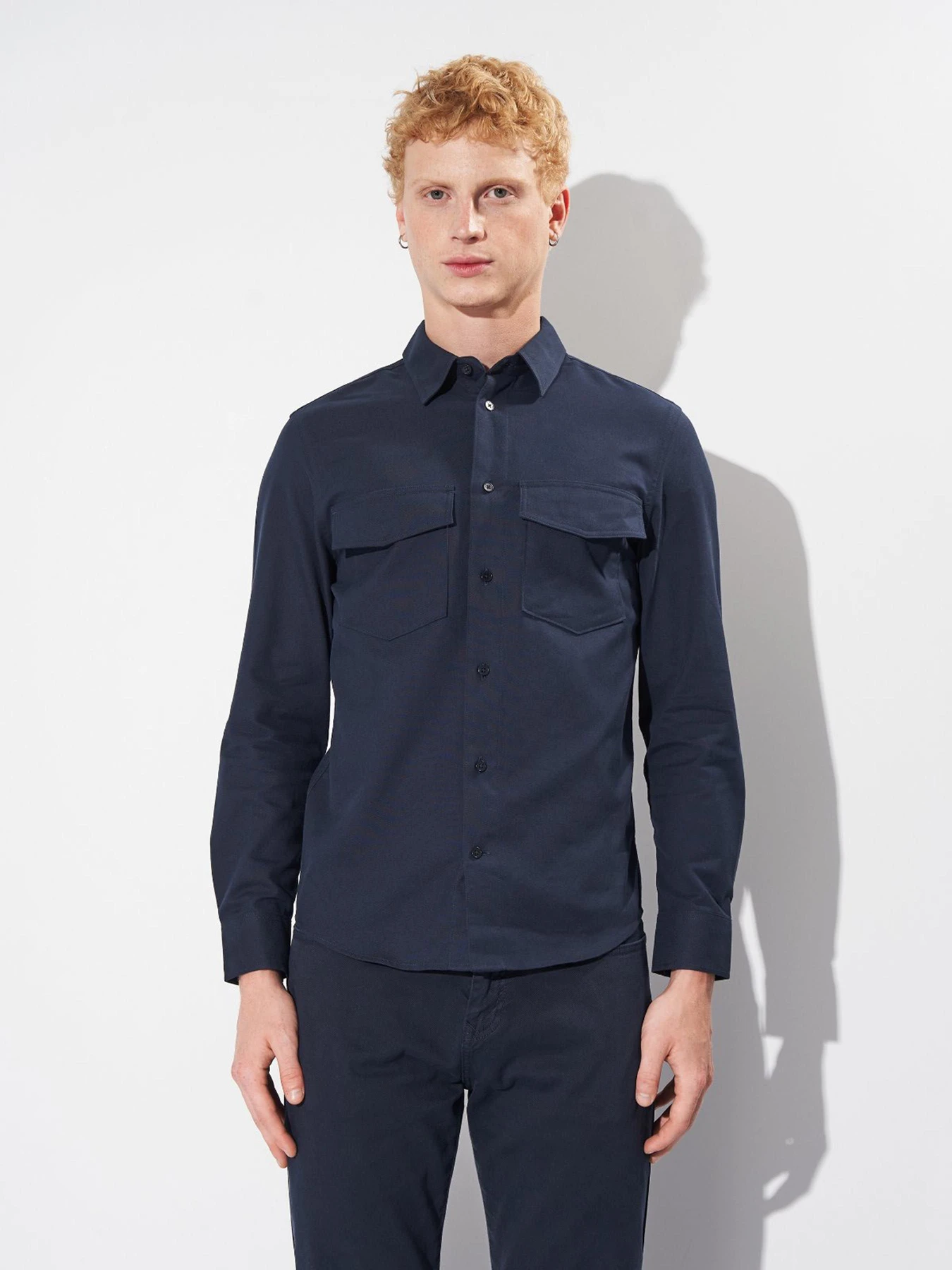 Рубашки H&M модель 8918502wer_Темно-синий Фото