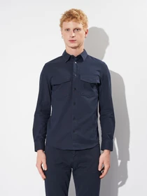 Рубашки H&M модель 8918502wer_Темно-синий Фото