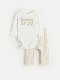 Одежда для младенцев H&M модель 9796056ral_Бежево-белый Фото