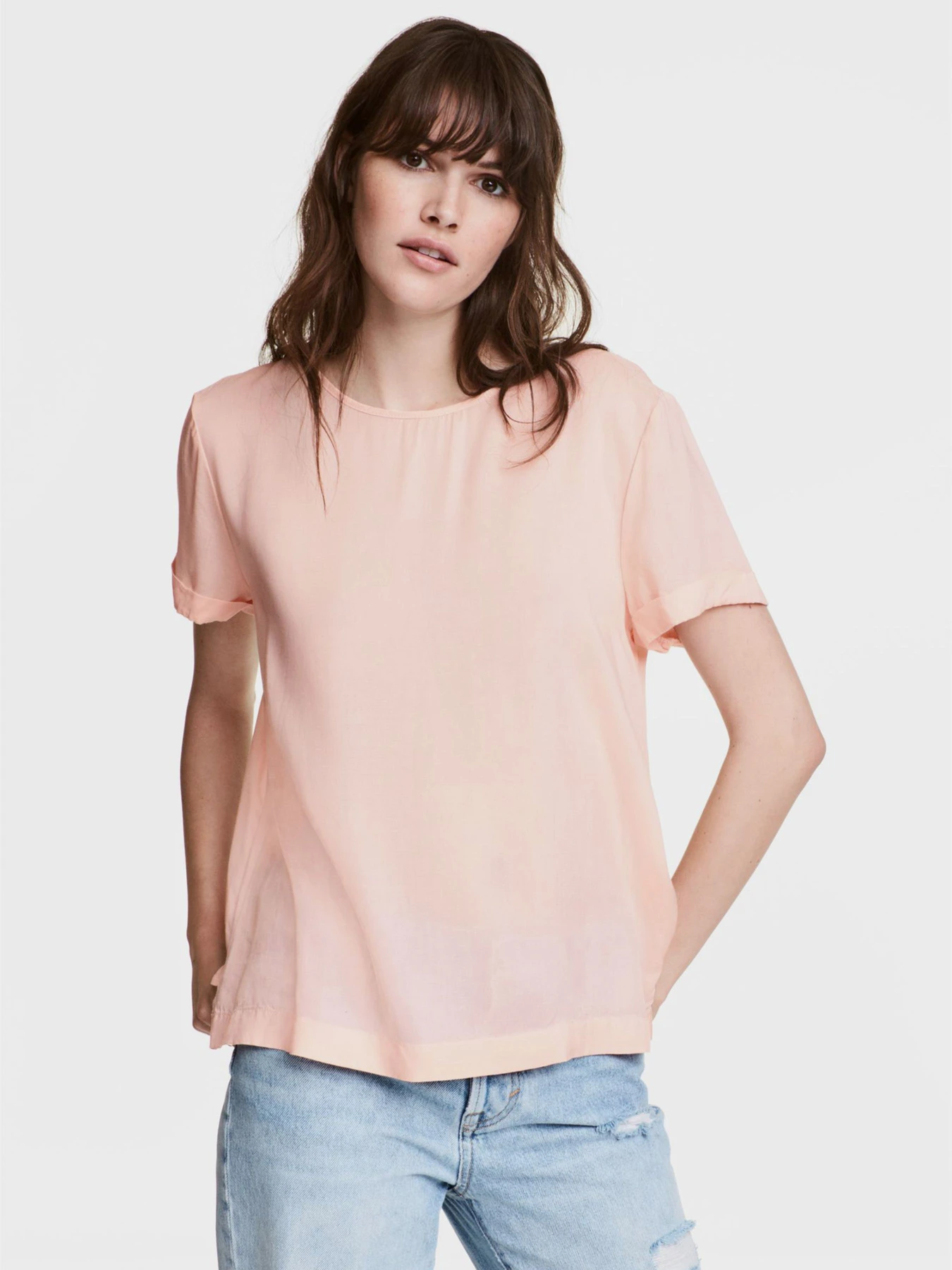 Сорочки H&M модель 5145776RP21_персиковый Фото