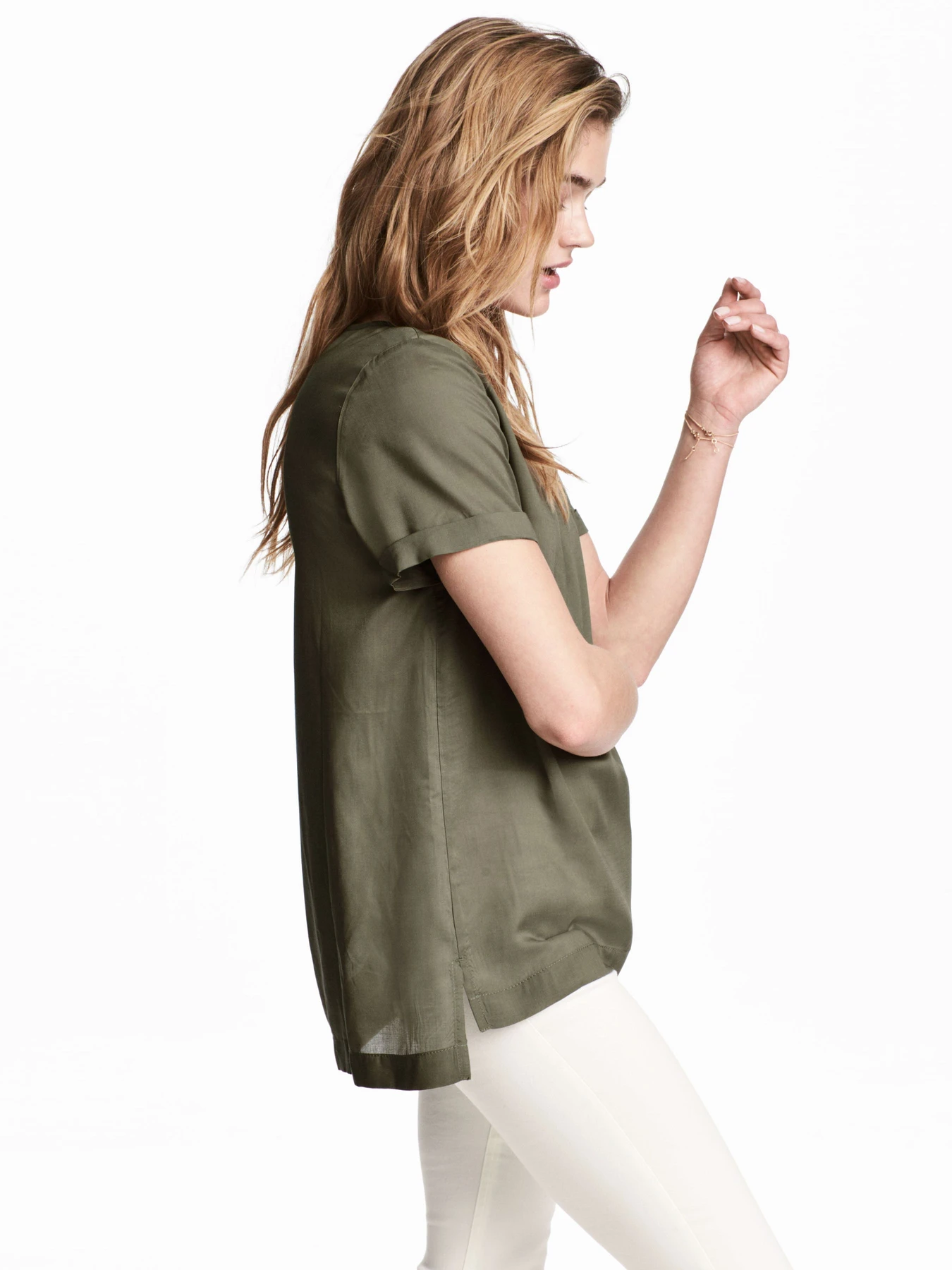 Рубашки H&M модель 5029215wer_Хаки Фото