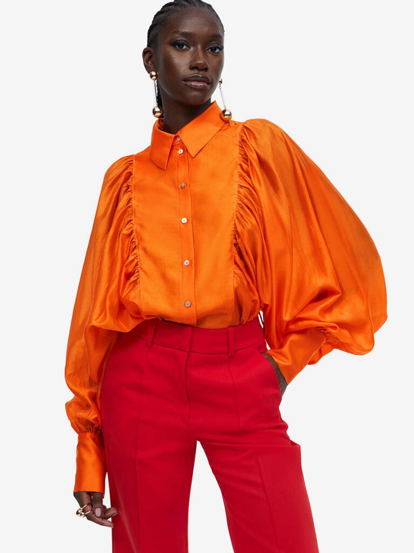 Сорочки H&M модель 1141625wer_Оранжевый Фото