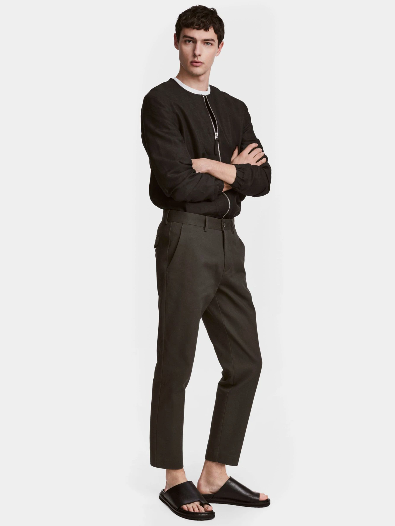 Штани H&M модель 5004835log_Серо-зеленый Фото