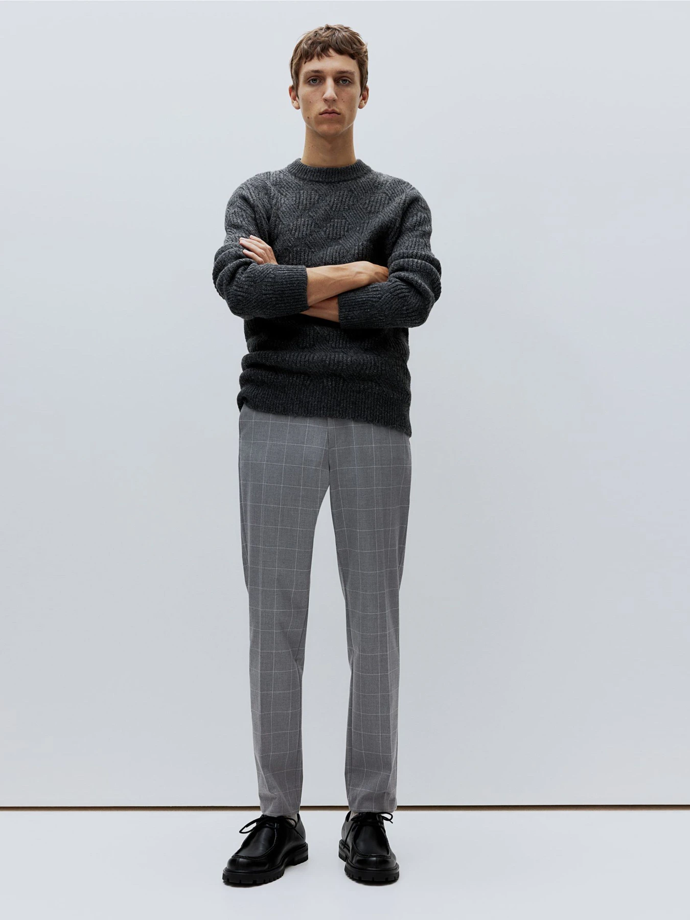 Брюки H&M модель 1074406ral_Серый Фото