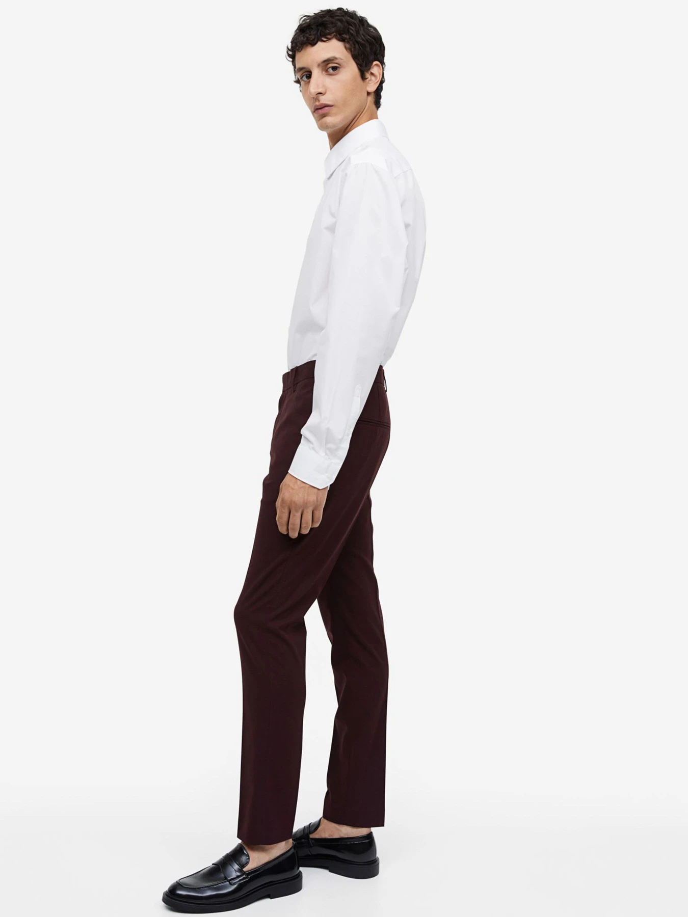 Брюки H&M модель 7140320ral_Бордовый Фото