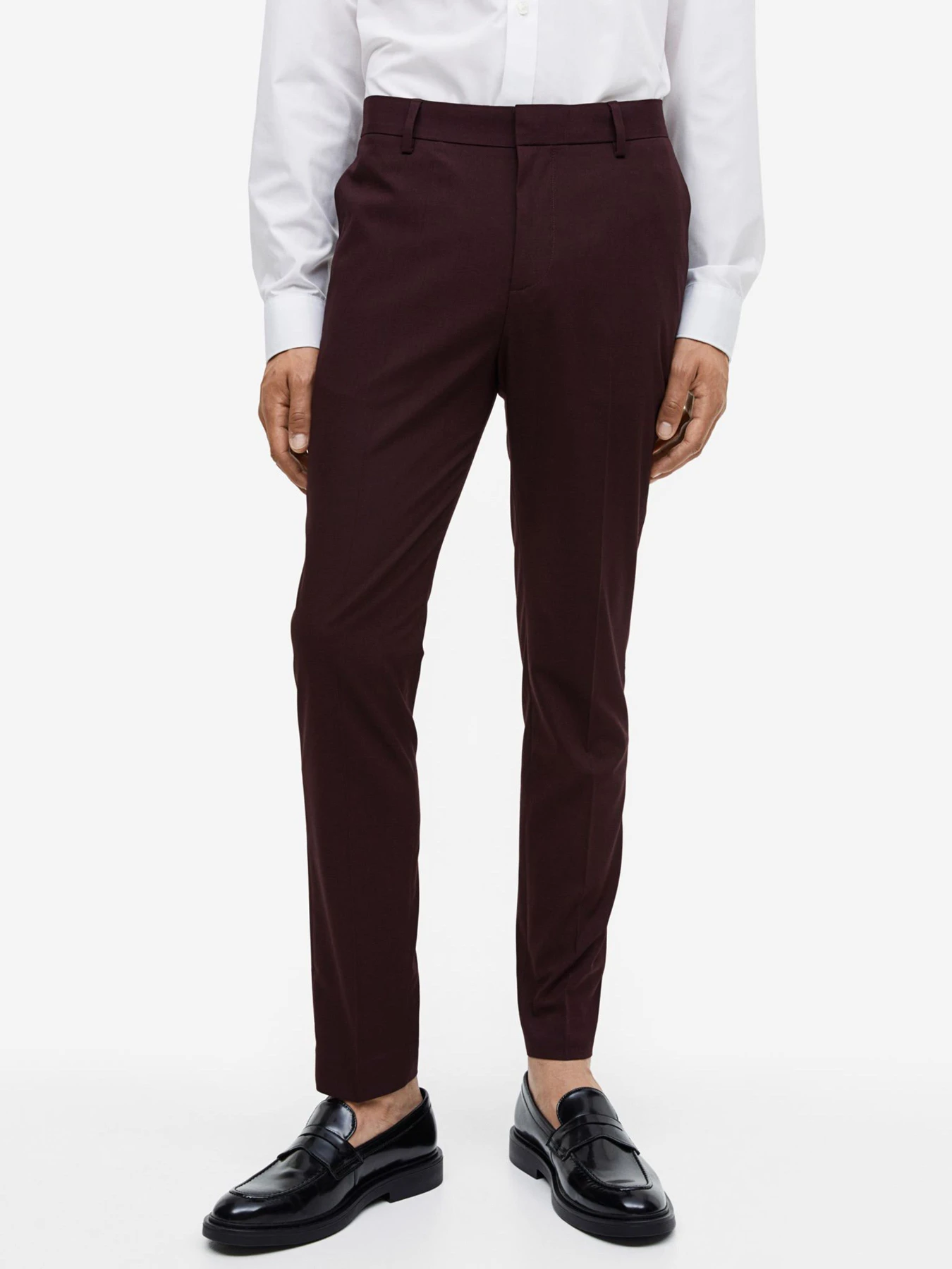 Брюки H&M модель 7140320ral_Бордовый Фото