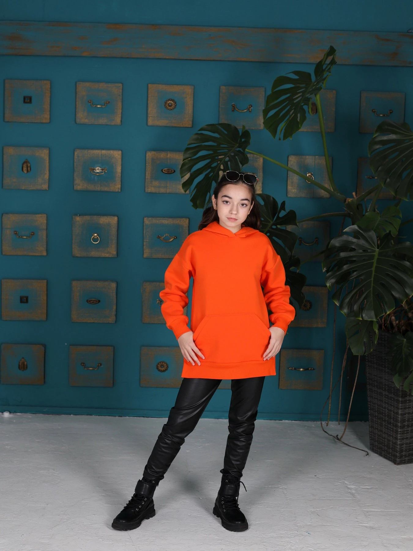 Худи и свитшоты ISSA Plus модель CD-479_orange Фото