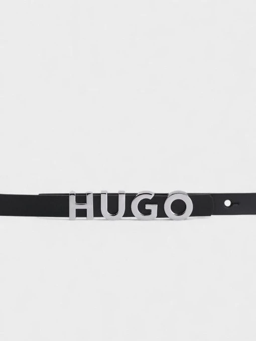 HUGO Ремені колір чорний фото 3