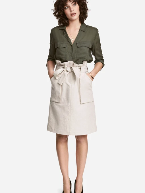 Юбки H&M модель 5361576wer_Светло-бежевый Фото