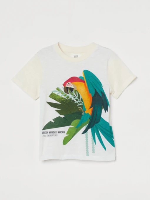 Футболки и поло H&M модель 9683243kwer_Молочный Фото
