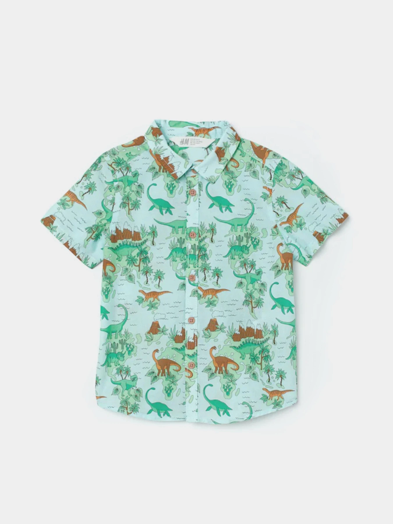 Рубашки H&M модель 9305243kwer_Светло-бирюзовый Фото