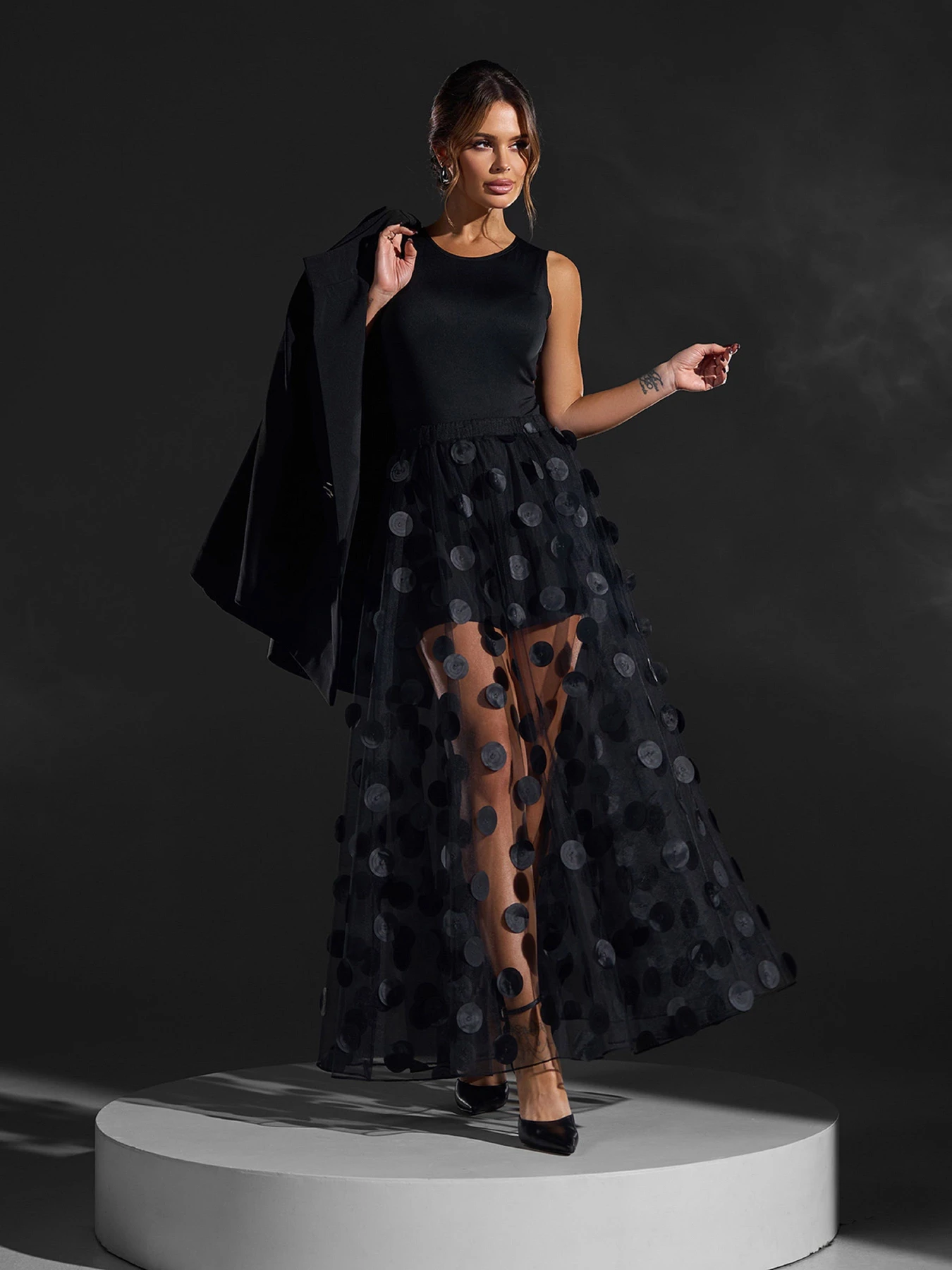 Юбки ISSA Plus модель 15423_черный Фото