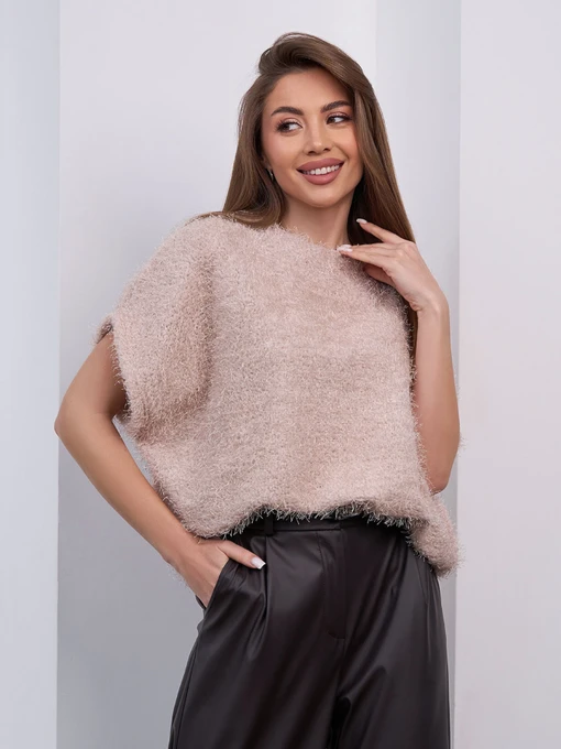 Свитры и кардиганы ISSA Plus модель 15416A_бежевый Фото
