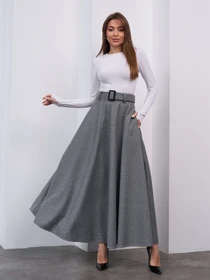 Юбки ISSA Plus модель 15459_серый Фото