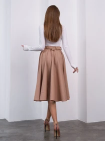 Юбки ISSA Plus модель 15460_бежевый Фото