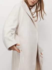 Пальто и плащи H&M модель 4561237wer_Молочный Фото