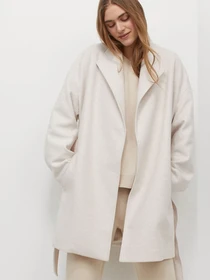 Пальто и плащи H&M модель 4561237wer_Молочный Фото