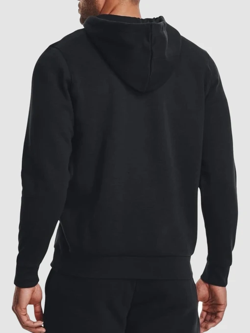 Чоловіча Кофта Under Armour Essential Fleece Fz Hood-Blk фото 2