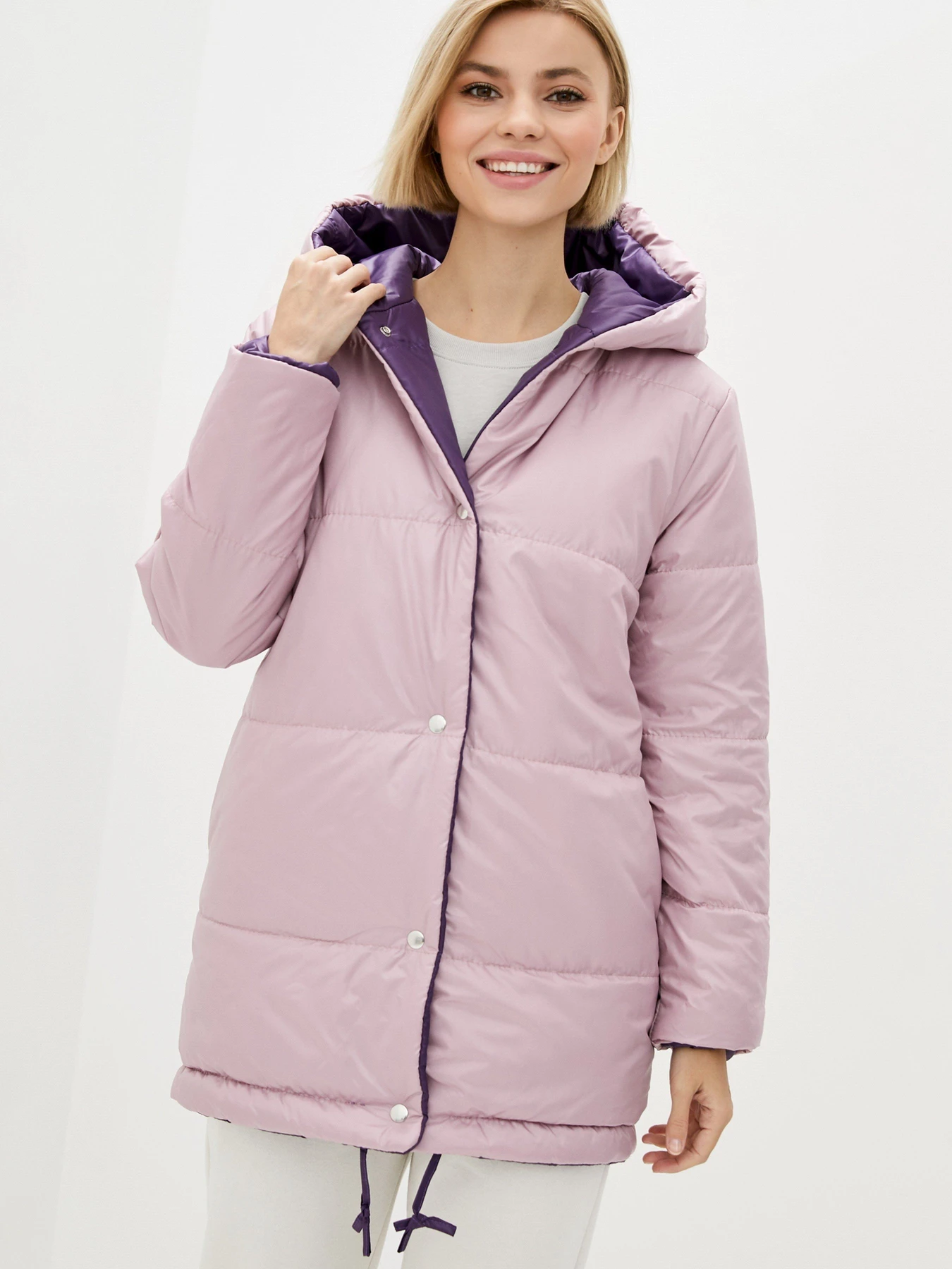 Куртки та дублянки ISSA Plus модель SA-31_violetlilac Фото