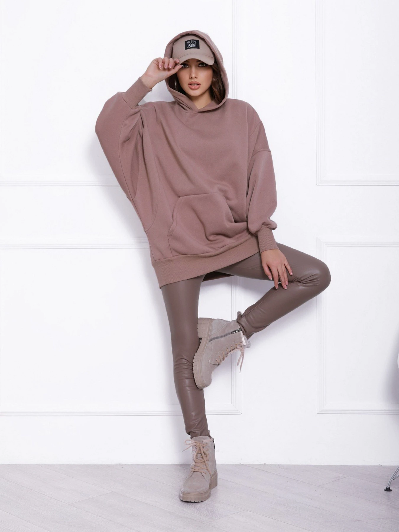 Брюки ISSA Plus модель 12263_beige Брюки ISSA Plus модель 12263_beige Фото