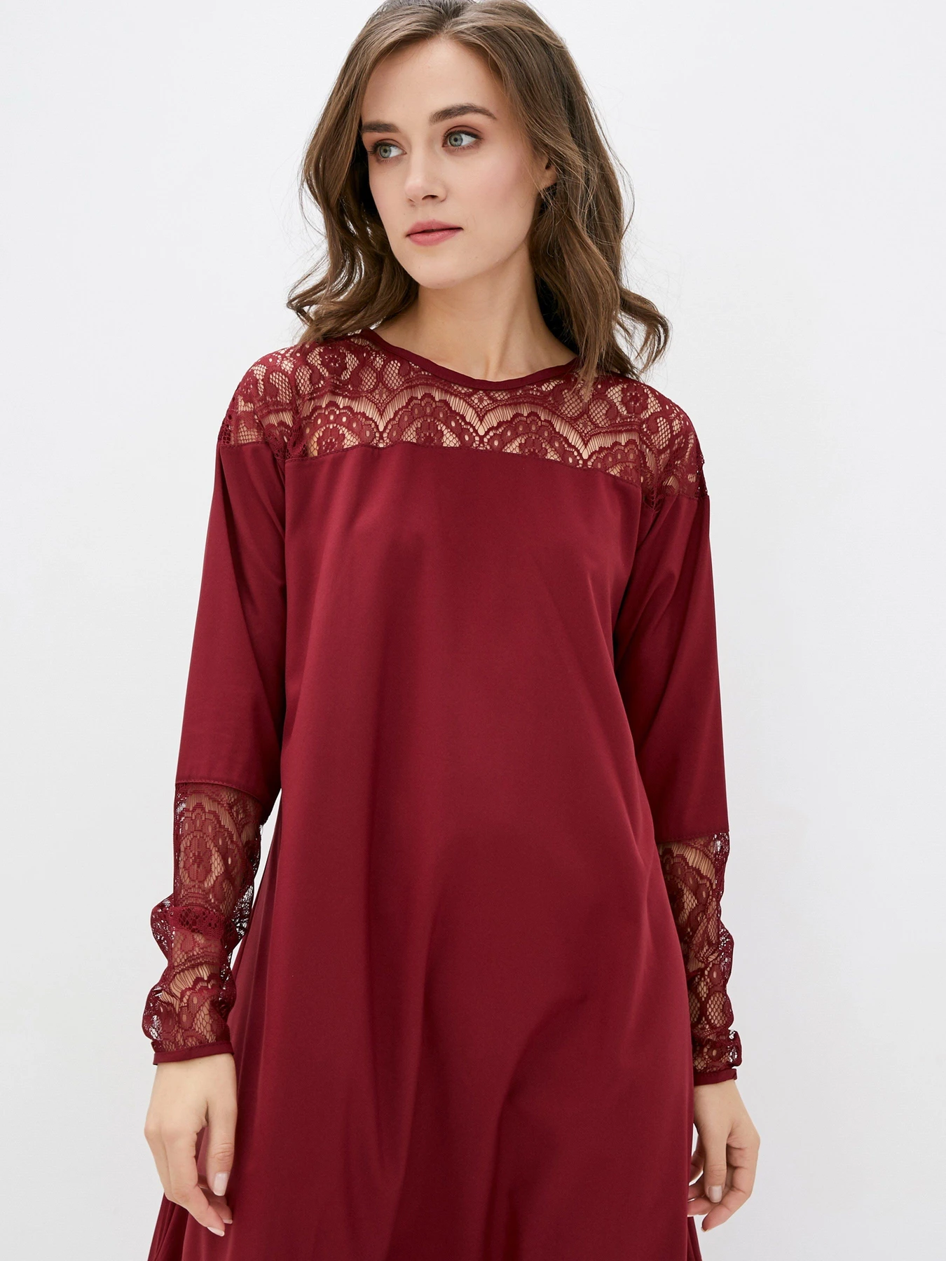 Сукні ISSA Plus модель SA-16_burgundy Фото