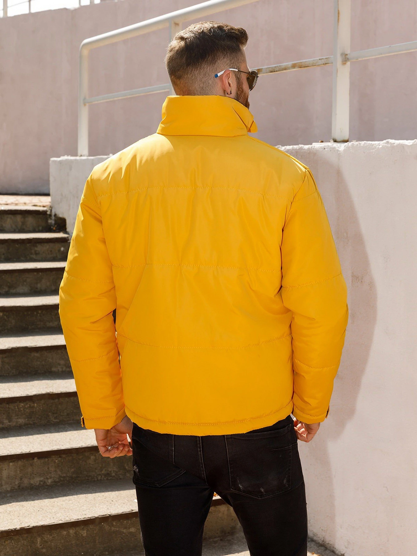 Куртки та дублянки ISSA Plus модель SA-316_mustard Куртки та дублянки ISSA Plus модель SA-316_mustard Фото