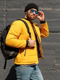 Куртки та дублянки ISSA Plus модель SA-314_mustard Фото