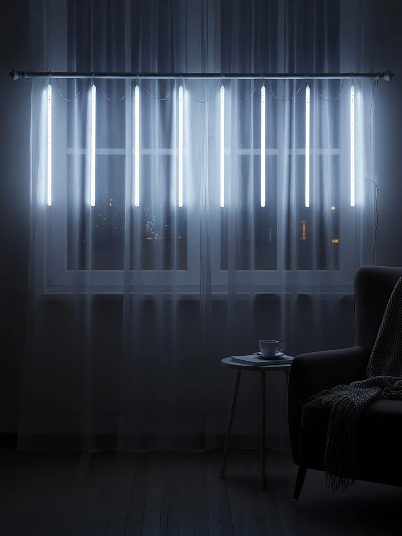 Светодиодная гирлянда "Сосулька" MBM HOME модель DH-LAMP-09 WHITE Фото
