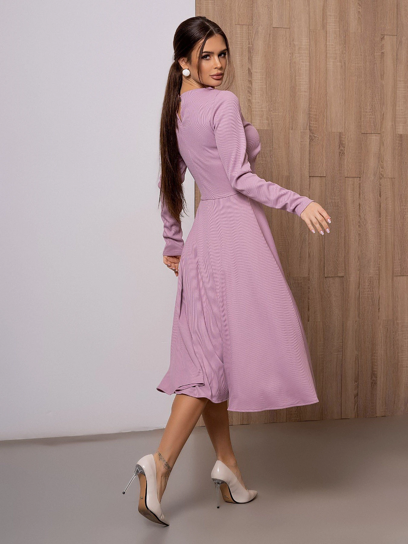 Платья ISSA Plus модель 13096_lilac Фото