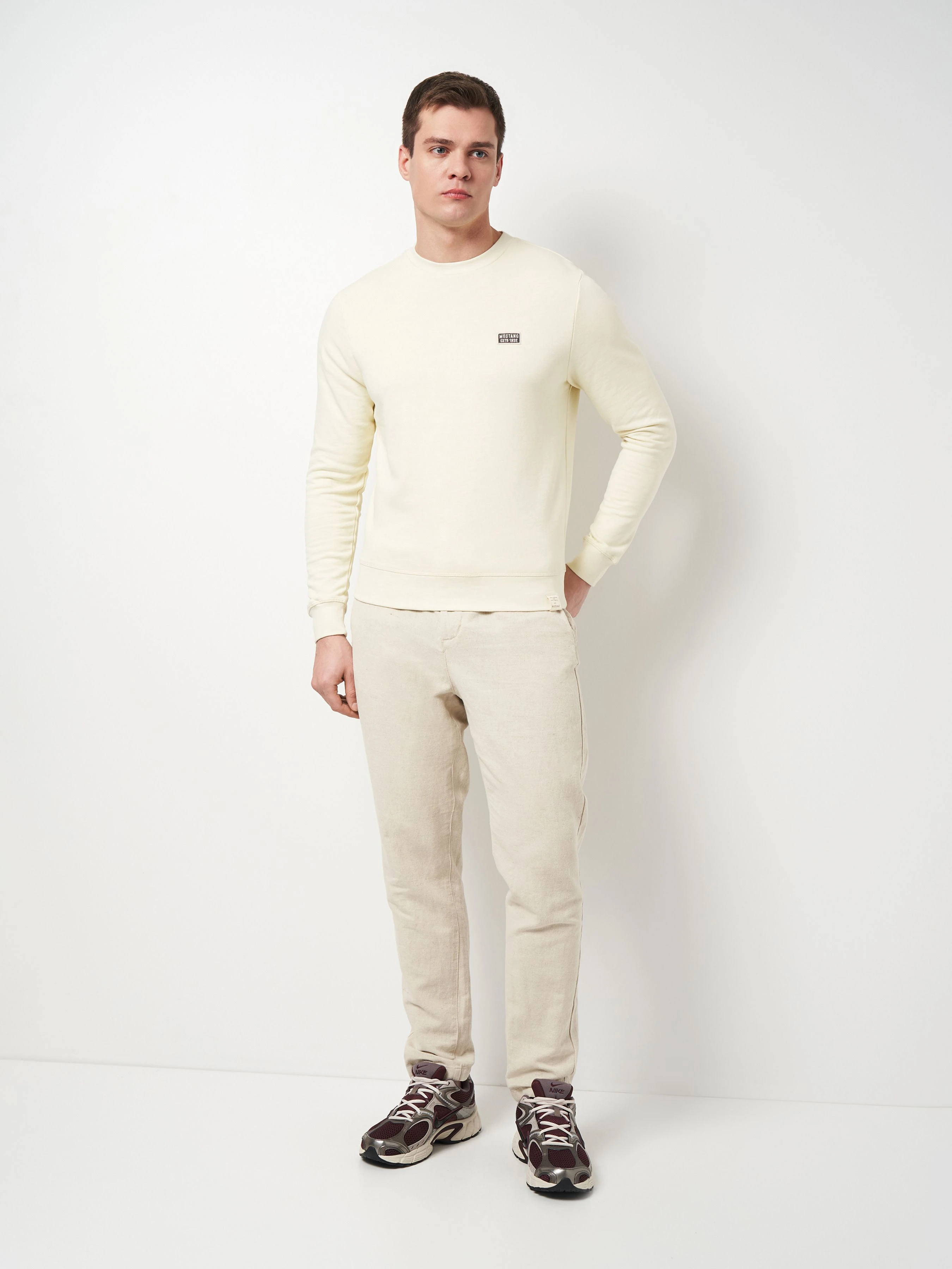 Бавовняний Чоловічий Світшот Mustang Jeans Ben Crewneck