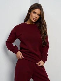 Костюми ISSA Plus модель 15456_бордовый Фото