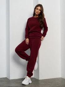 Костюми ISSA Plus модель 15456_бордовый Фото