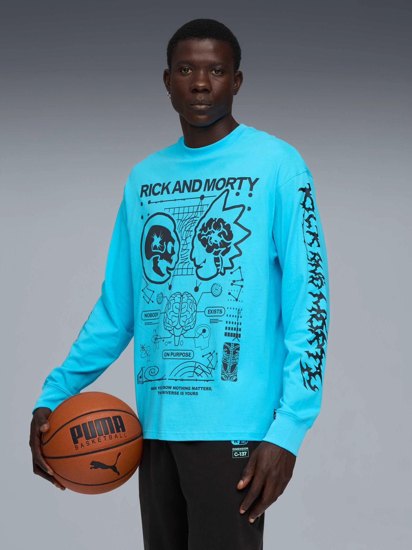 Худі та світшоти PUMA Hoops x Rick And Morty Ls модель 633099 Фото