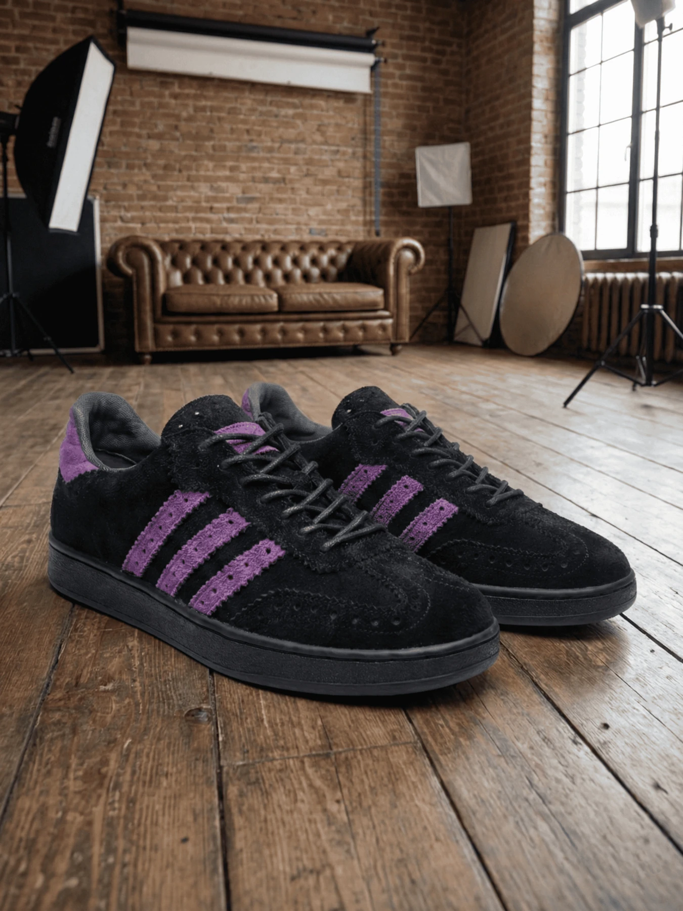 Кеды Legessy модель PULSE_BLACK_AND_PURPLE Фото