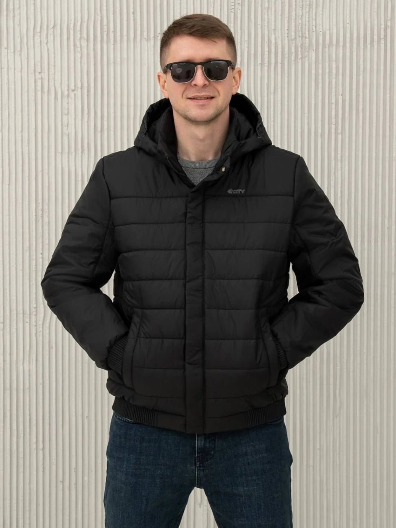 Куртки и дубленки City Fashion Classic модель 35-1-CKF-BLCK Фото