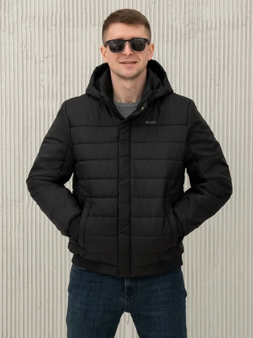 Куртки та дублянки City Fashion Classic модель 35-1-CKF-BLCK Фото