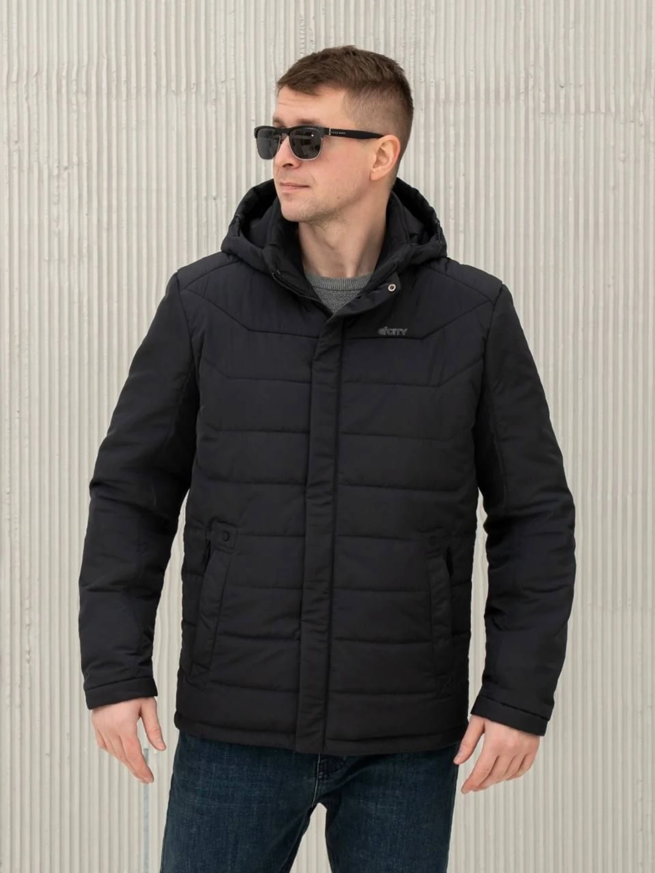 Куртки и дубленки City Fashion Classic модель 67-1-CKF-BLUE Куртки и дубленки City Fashion Classic модель 67-1-CKF-BLUE Фото