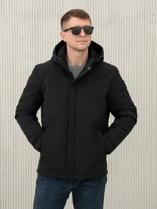 Куртки та дублянки City Fashion Classic модель 67-2-CKF-BLCK Фото