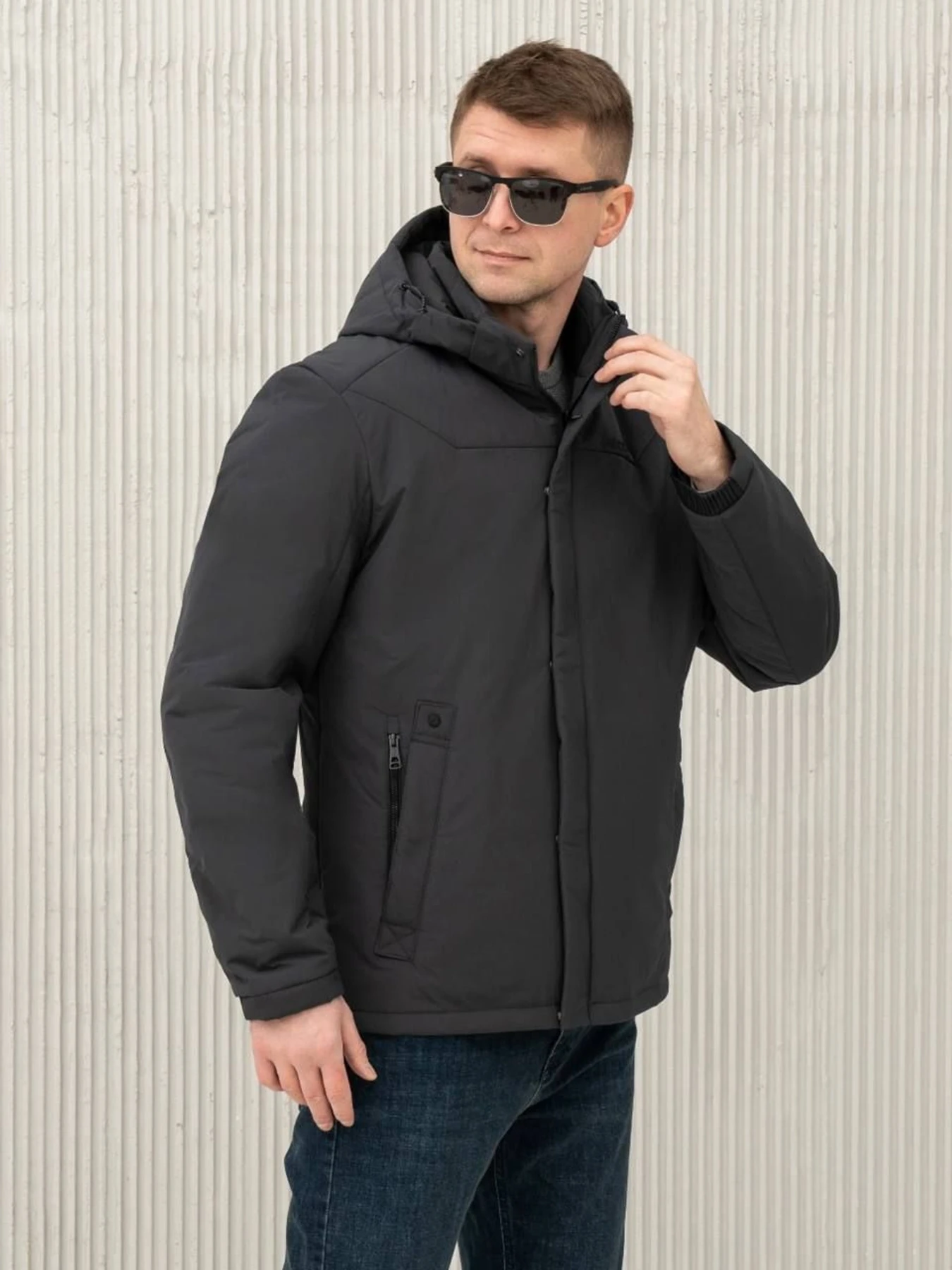 Куртки и дубленки City Fashion Classic модель 67-2-CKF-GR Куртки и дубленки City Fashion Classic модель 67-2-CKF-GR Фото